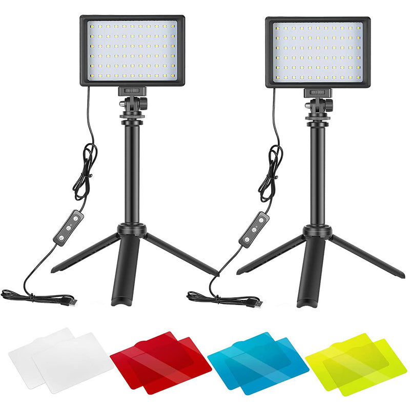 NEEWER N-96 Portable Photography Lighting Kit Dimmable 5600K 66-LED USB Video Lamp with 40cm Mini Tripod Stand NEEWER N-96 Portable Photography Lighting Kit Dimmable 5600K 66-LED USB Video Lamp with 40cm Mini Tripod Stand